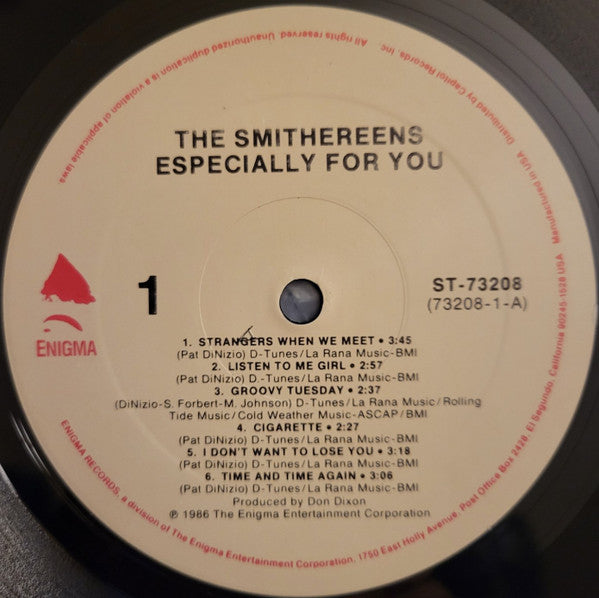 The Smithereens : Especially For You (LP, Album, All)