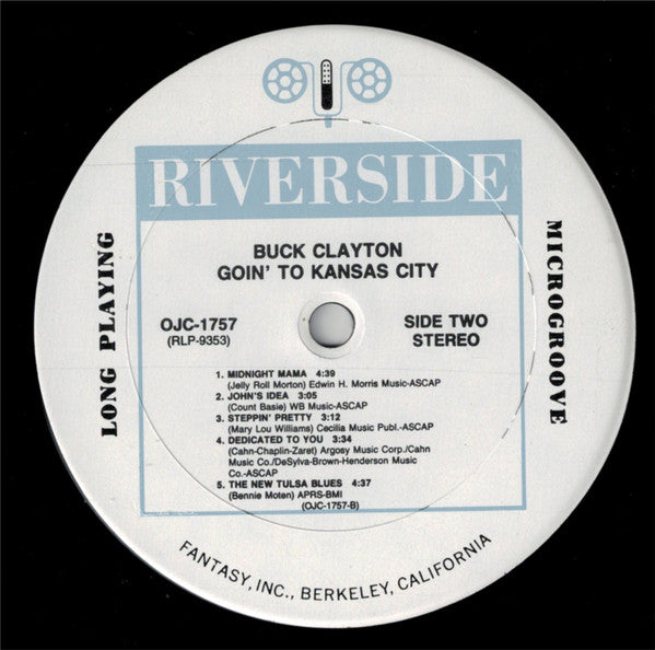 Tommy Gwaltney's Kansas City Nine Featuring Buck Clayton : Goin' To Kansas City (LP, Album, RE, RM)