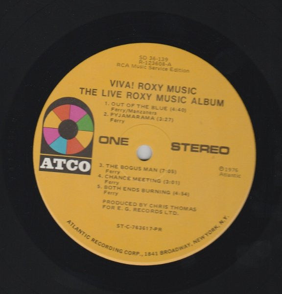 Roxy Music : Viva! The Live Roxy Music Album (LP, Album, Club, RCA)