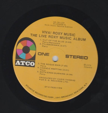 Roxy Music : Viva! The Live Roxy Music Album (LP, Album, Club, RCA)