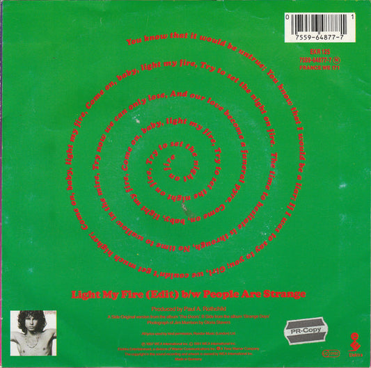 The Doors : Light My Fire (7", Single)