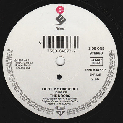 The Doors : Light My Fire (7", Single)