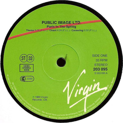 Image Publique S.A.* = Public Image Ltd.* : Paris Au Printemps = Paris In The Spring (LP, Album, RE, RP)
