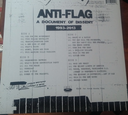Anti-Flag : A Document Of Dissent (2x12", Comp, Gat)