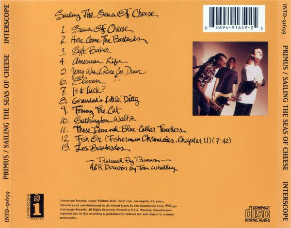Primus : Sailing The Seas Of Cheese (CD, Album, RE, Uni)