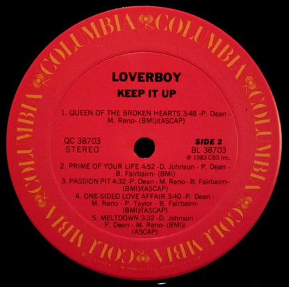 Loverboy : Keep It Up (LP, Album, Pit)