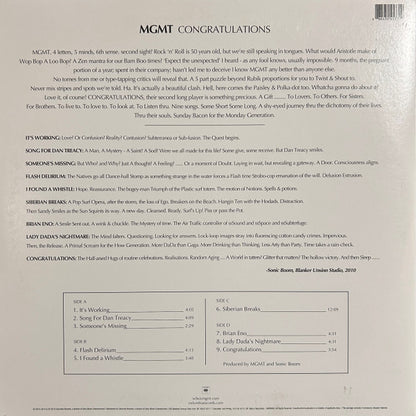 MGMT : Congratulations (2xLP, Album, RE, RM, RP, 180)