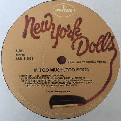 New York Dolls : In Too Much Too Soon (LP, Album, RE, 180)