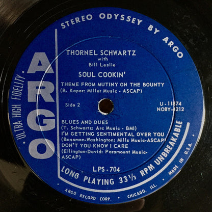 Thornel Schwartz With Bill Leslie : Soul Cookin' (LP, Album)
