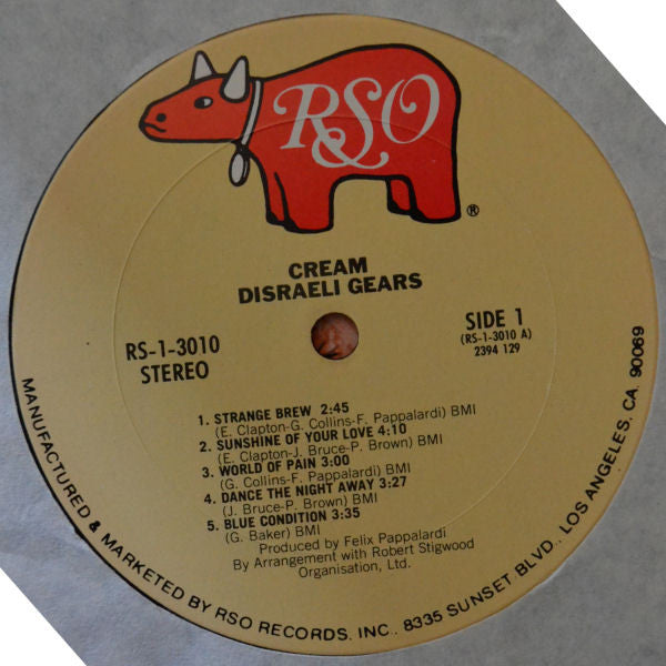 Cream (2) : Disraeli Gears (LP, Album, RE, Pit)