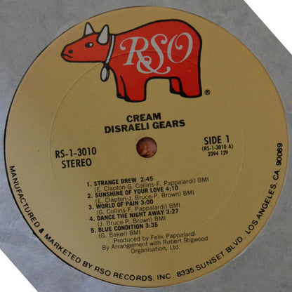 Cream (2) : Disraeli Gears (LP, Album, RE, Pit)