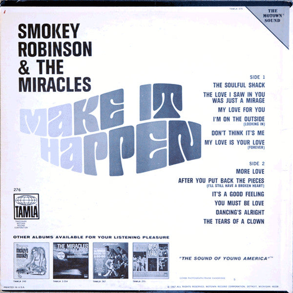 Smokey Robinson & The Miracles* : Make It Happen (LP, Album)