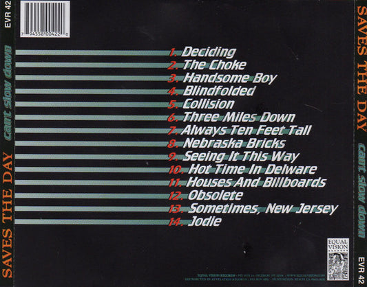 Saves The Day : Can't Slow Down (CD, Album, RE)