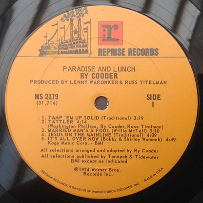 Ry Cooder : Paradise And Lunch (LP, Album, San)