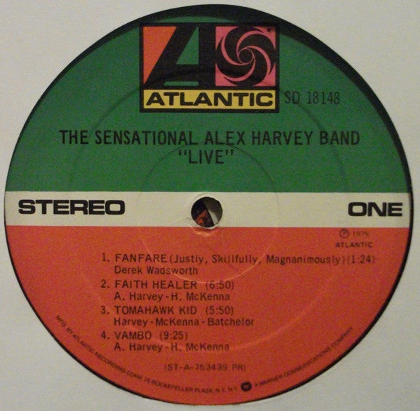 The Sensational Alex Harvey Band : Live (LP, Album, PR)