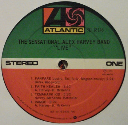 The Sensational Alex Harvey Band : Live (LP, Album, PR)