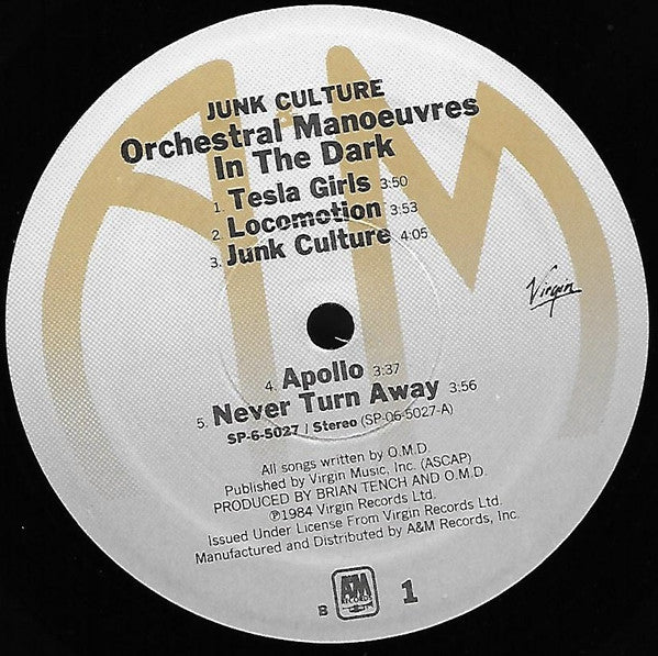 Orchestral Manoeuvres In The Dark : Junk Culture (LP, Album, B O)
