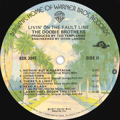 The Doobie Brothers : Livin' On The Fault Line (LP, Album, Win)