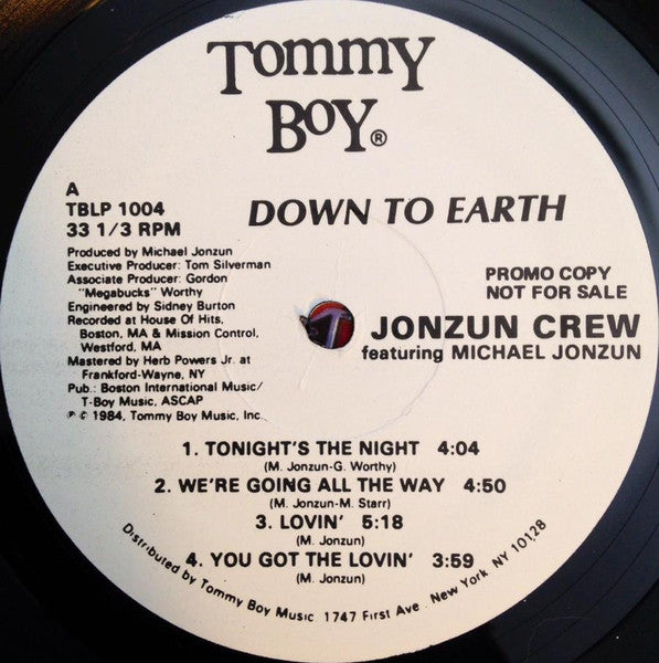 Jonzun Crew* Featuring Michael Jonzun : Down To Earth (LP, Album, Promo)