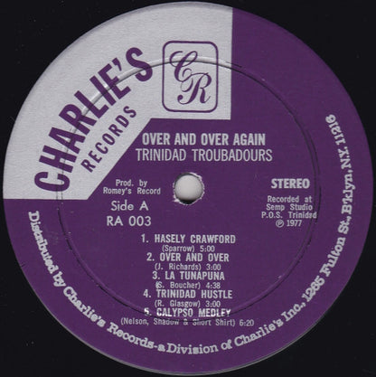 Trinidad Troubadors* With Tony Ricardo : Over & Over (LP)