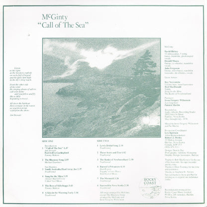 McGinty : Call Of The Sea (LP, Album)