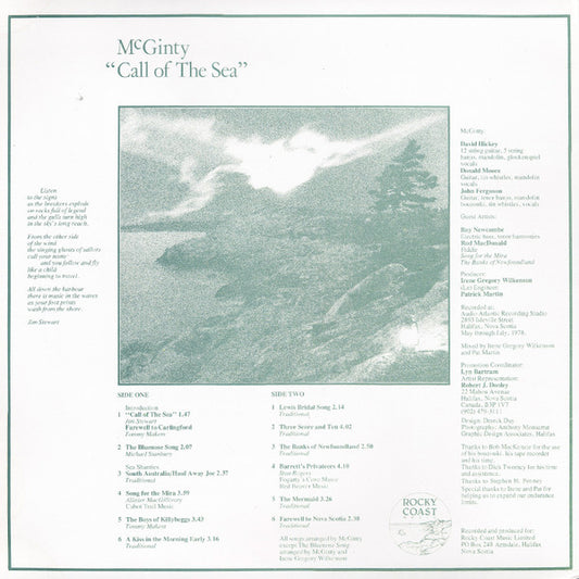 McGinty : Call Of The Sea (LP, Album)