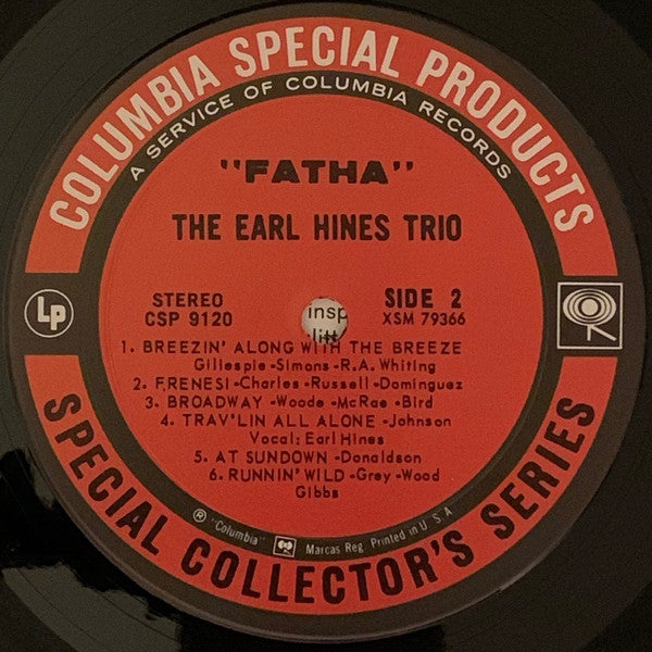The New Earl Hines Trio* : Fatha (LP, Album)