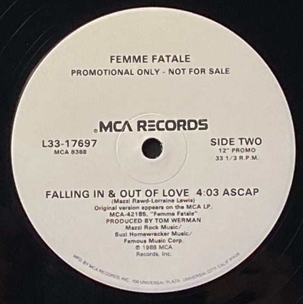 Femme Fatale (3) : Falling In & Out Of Love (12", Single, Promo, Whi)