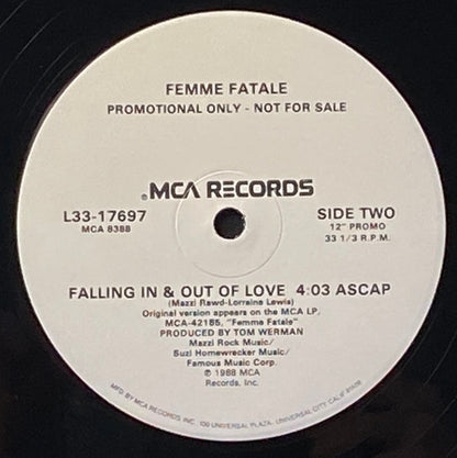 Femme Fatale (3) : Falling In & Out Of Love (12", Single, Promo, Whi)