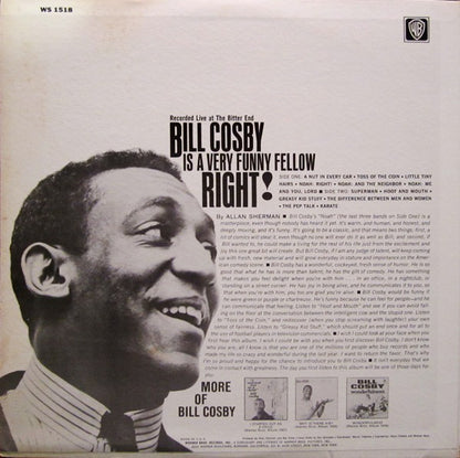 Bill Cosby : Bill Cosby Is A Very Funny Fellow...Right! (LP, Album, RP, Pit)