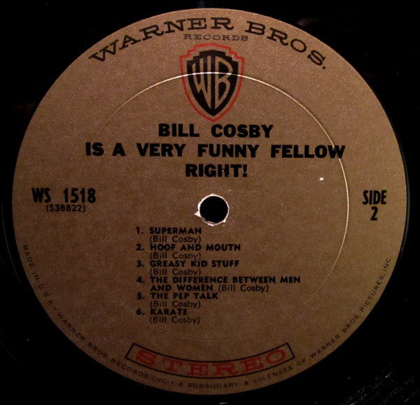 Bill Cosby : Bill Cosby Is A Very Funny Fellow...Right! (LP, Album, RP, Pit)