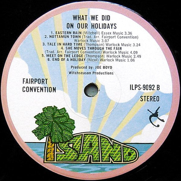 Fairport Convention : What We Did On Our Holidays (LP, Album, RE, Pin)