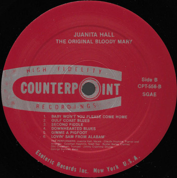 Juanita Hall - Claude Hopkins All Stars : The Original Bloody Mary Sings The Blues (LP, Album)