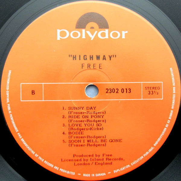 Free : Highway (LP, Album)