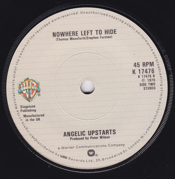 Angelic Upstarts : Never 'Ad Nothin' (7", Single)