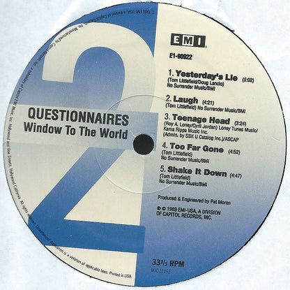 The Questionnaires* : Window To The World (LP, Album)