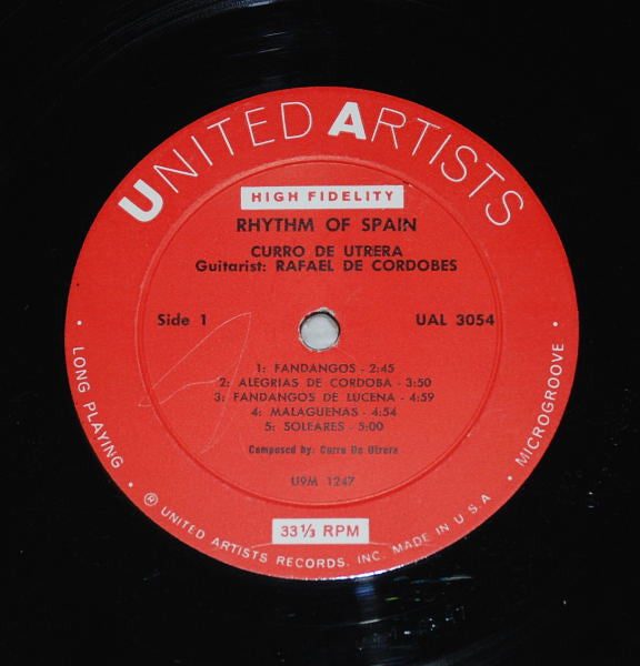 Curro de Utrera : Rhythm Of Spain (LP, Album, Mono)