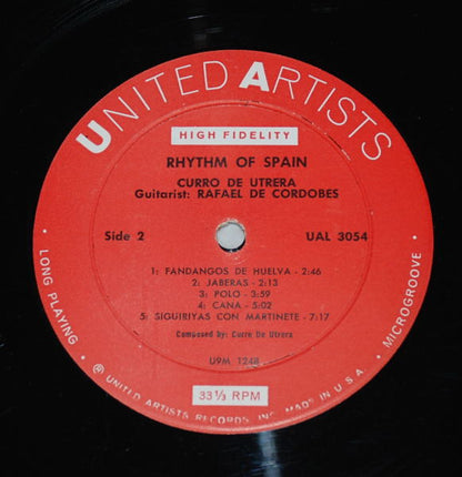 Curro de Utrera : Rhythm Of Spain (LP, Album, Mono)