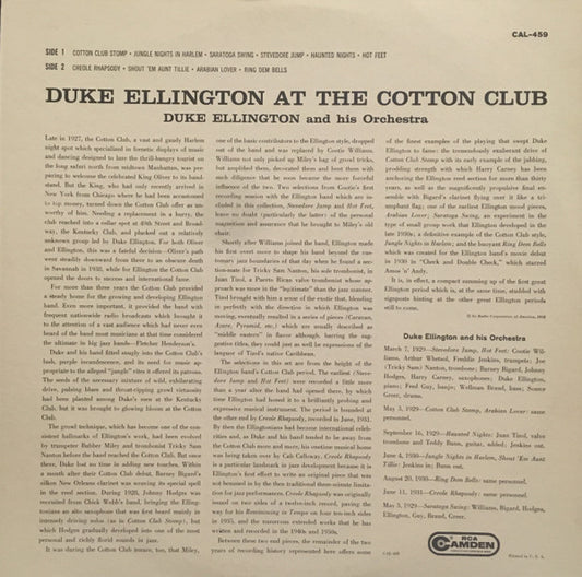 Duke Ellington And His Orchestra : At The Cotton Club (LP, Comp, Mono)