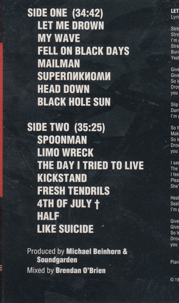 Soundgarden : Superunknown (Cass, Album, Club, Dol)