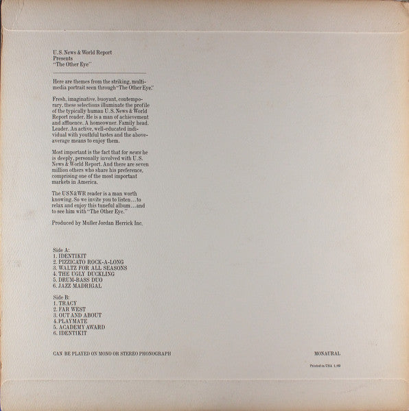 Muller Jordan Herrick Inc.* : The Other Eye (LP, Album, Mono)