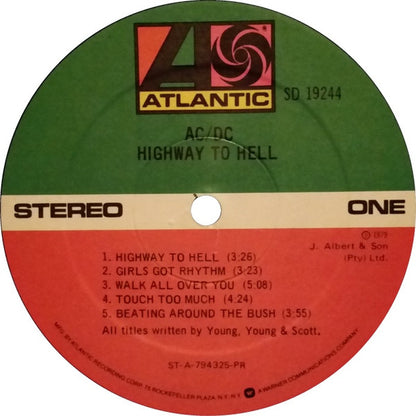 AC/DC : Highway To Hell (LP, Album, PR )