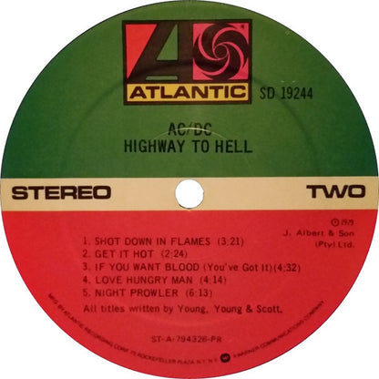 AC/DC : Highway To Hell (LP, Album, PR )