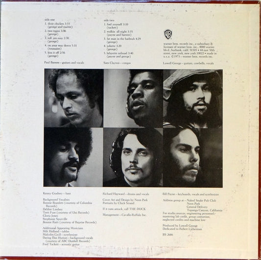 Little Feat : Dixie Chicken (LP, Album, RE, Gol)