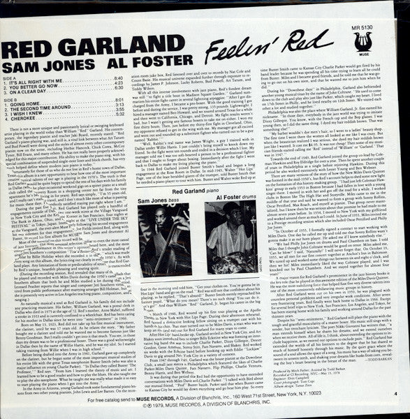 Red Garland : Feelin' Red (LP, Album)