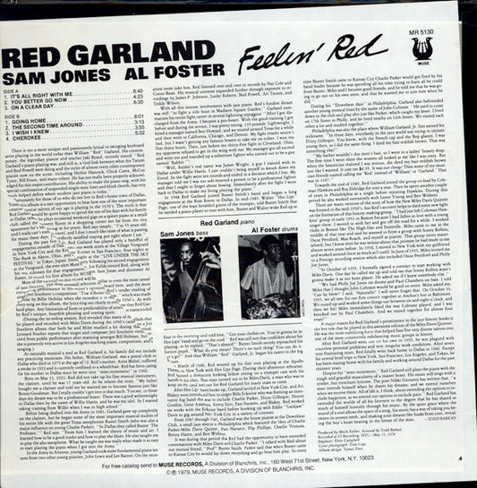 Red Garland : Feelin' Red (LP, Album)