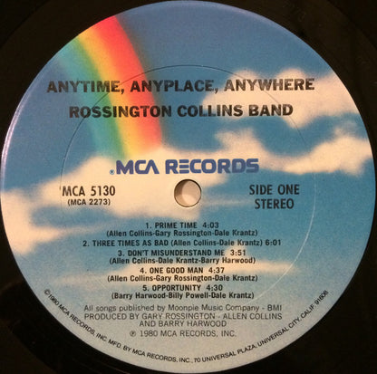 Rossington Collins Band : Anytime, Anyplace, Anywhere (LP, Album, Club, Gat)