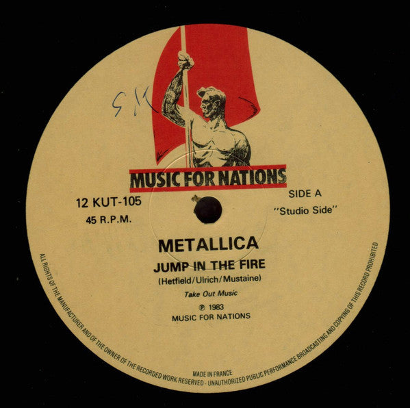 Metallica : Jump In The Fire (12", Single, Dar)
