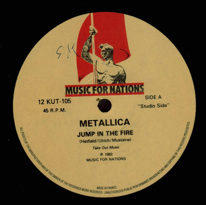 Metallica : Jump In The Fire (12", Single, Dar)