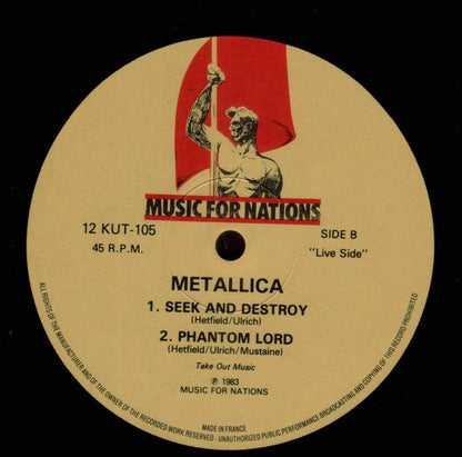 Metallica : Jump In The Fire (12", Single, Dar)